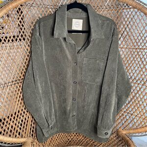 Stoosh Corduroy Button-Up Shacket Jacket